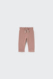 Cozmo Soft Brushed Knit Bow Baby Pants ~ Silver Pink