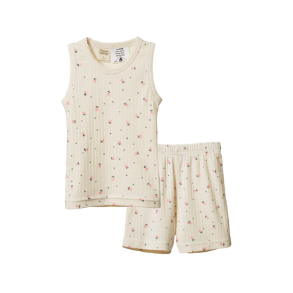 Nature Baby Pointelle Singlet Pyjama Set ~ Posey