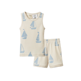 Nature Baby Singlet Pyjama Set ~ Regatta Blue