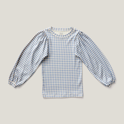 Soor Ploom Balloon Tee ~ Gingham Print, Powder