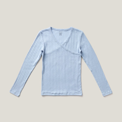 Soor Ploom Crossover Tee ~ Talc Pointelle
