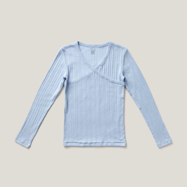Soor Ploom Crossover Tee ~ Talc Pointelle