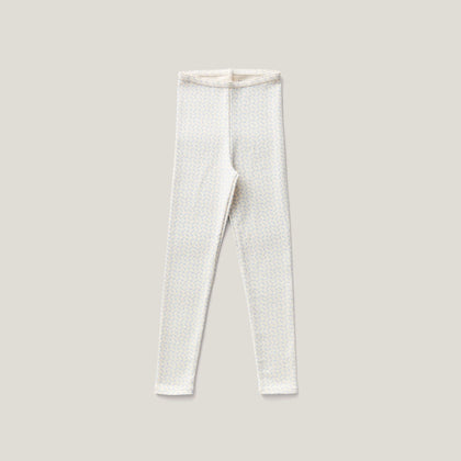 Soor Ploom Stretch Legging ~ Cross Stitch Print, Talc