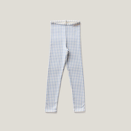 Soor Ploom Stretch Legging ~ Gingham Print, Powder