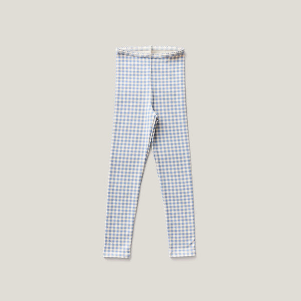 Soor Ploom Stretch Legging ~ Gingham Print, Powder