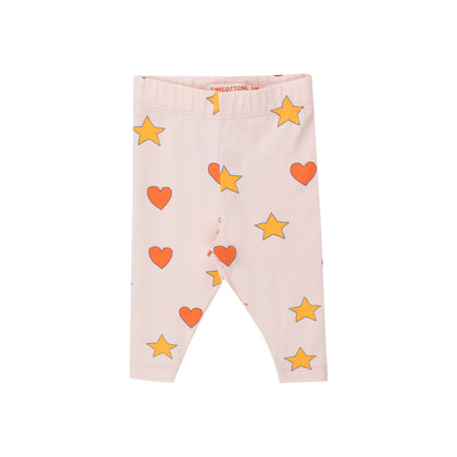 Tiny Cottons Hearts Stars Baby Pant ~ Pastel Pink