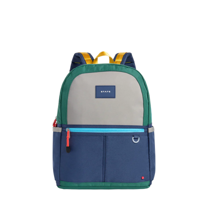 State Bags Kane Kids Double Pocket ~  Green/navy