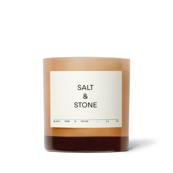 Salt & Stone Candle ~ Black Rose & Vetiver
