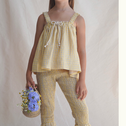 House of Paloma Zadie Pant ~ Lemon Vichy