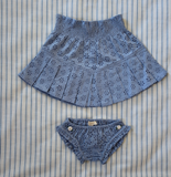 Bonjour Diary Pleated Skirt ~ Broderie Anglaise