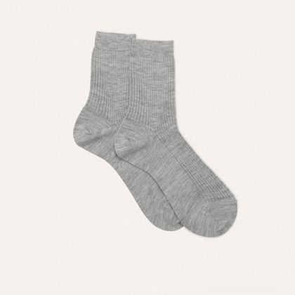 Maria La Rosa Cashmere, Silk Blend Socks ~ Grey