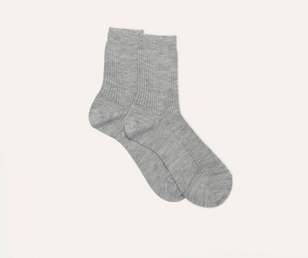 Maria La Rosa Cashmere, Silk Blend Socks ~ Grey