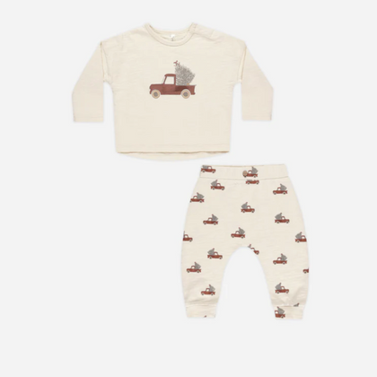 Rylee & Cru Baby LS Tee/Pant Set ~ Trucks