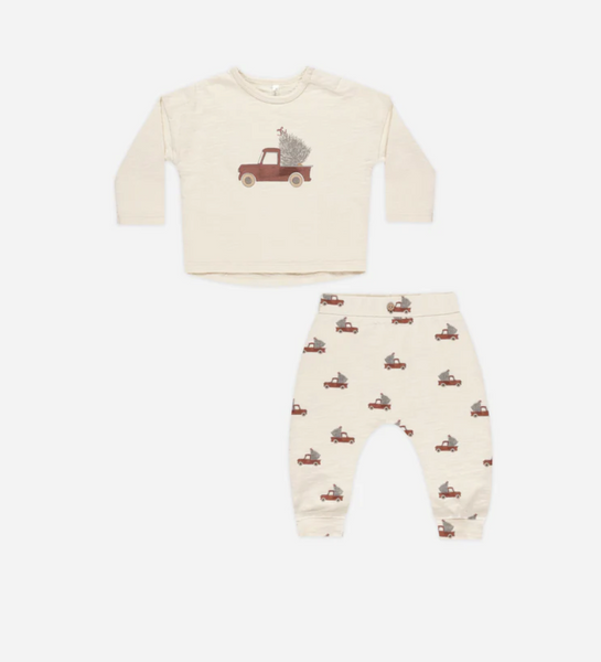 Rylee & Cru Baby LS Tee/Pant Set ~ Trucks