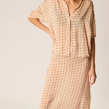 Natalie Martin Anita Skirt - Polka Dot Crema