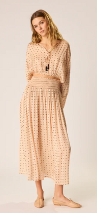 Natalie Martin Bella Skirt - Polka Dot Crema