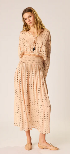 Natalie Martin Bella Skirt - Polka Dot Crema