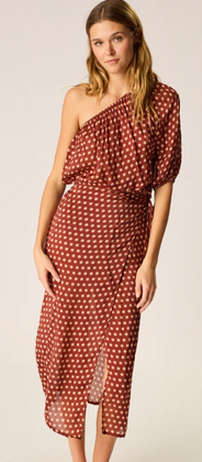 Natalie Martin Erin Top - Polka Dot Cappuccino