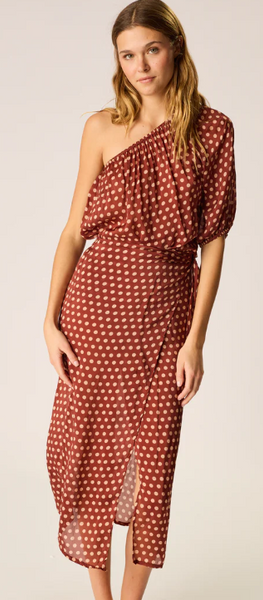 Natalie Martin Erin Top - Polka Dot Cappuccino
