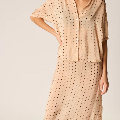 Natalie Martin Violet Top - Polka Dot Crema