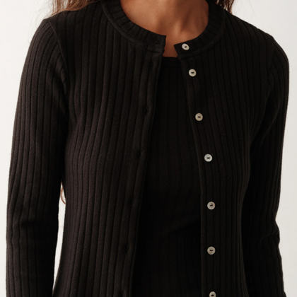 DONNI The Sweater Rib Cardi - Jet