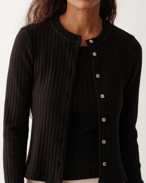 DONNI The Sweater Rib Cardi - Jet