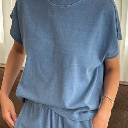 Le Bon Shoppe Jeanne Tee - Cornflower