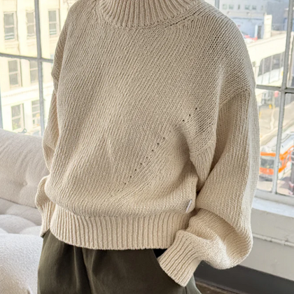 Le Bon Shoppe Zoe Cotton Sweater - Naturel