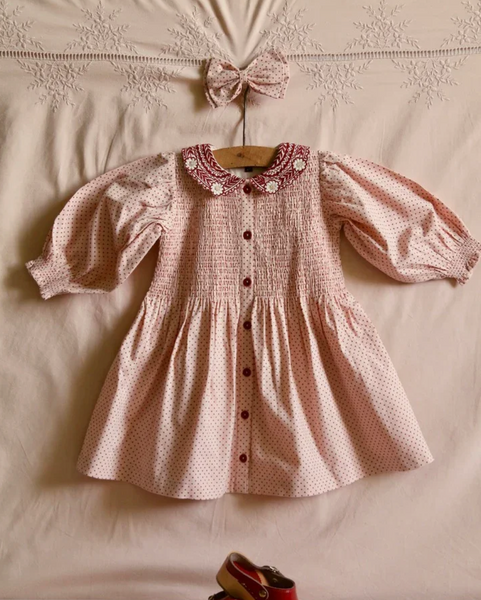 Bonjour Diary Tunique ~ Pink Dot Print