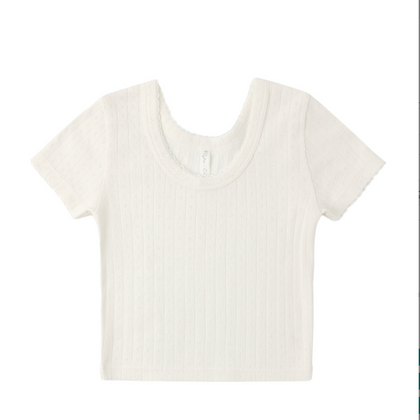 Rylee + Cru Pointelle Tee ~ Ivory