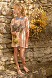Bonjour Diary Long Blouse Emb Collar ~ Pink Check