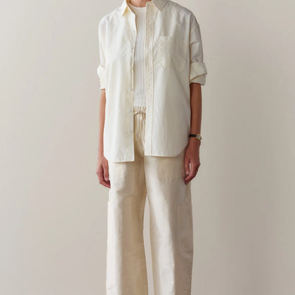 DONNI The Silk Taffeta Cargo Pant ~ Creme