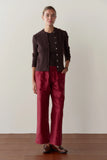 DONNI The Silk Taffeta Cargo Pant ~ Oxblood