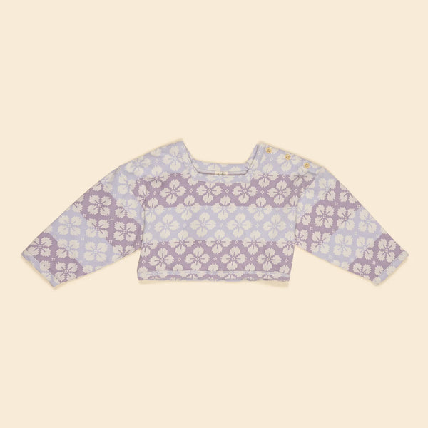 Apolina Tara Jersey Pullover - Icelandic Poppy Jacquard