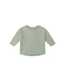 Quincy Mae Long Sleeve Tee & Striped Pant Set ~ Fern