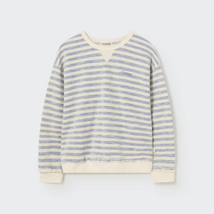 Cozmo Organic Stripes Sweatshirt ~ Blue