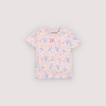 New Society Rib Baby Tee Sabina Print