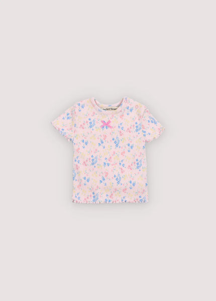 New Society Rib Baby Tee Sabina Print