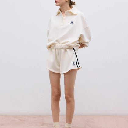 New Society ~ TNS Logo Woman Short Ecru