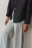 DONNI The Cotton Gingham Stripe Crop Pant ~ Dill