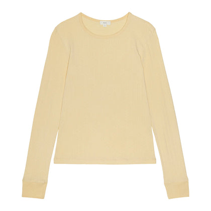 Donni Pointelle Simple Long Sleeve ~ Butter