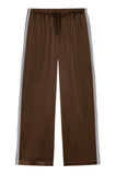 DONNI The Silk Lace Stripe Crop Pant ~ Espresso