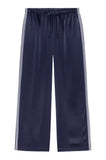 DONNI The Silk Lace Stripe Crop Pant ~ Navy