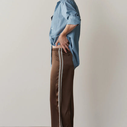 DONNI The Silk Lace Stripe Crop Pant ~ Espresso