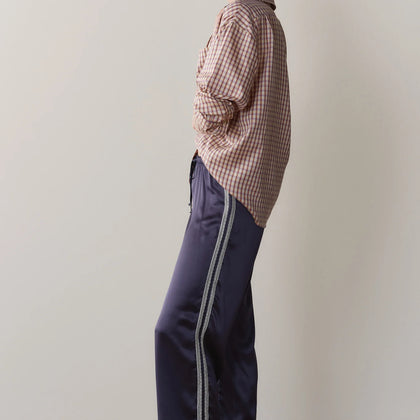 DONNI The Silk Lace Stripe Crop Pant ~ Navy