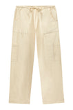 DONNI The Silk Taffeta Cargo Pant ~ Creme
