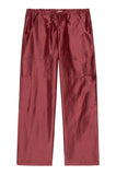 DONNI The Silk Taffeta Cargo Pant ~ Oxblood