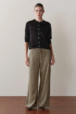 DONNI The Tencel Plaid Tie Pant ~ Navy, Butter Plaid