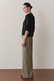 DONNI The Tencel Plaid Tie Pant ~ Navy, Butter Plaid