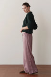 DONNI The Tencel Plaid Tie Pant ~ Roz, Espresso Plaid